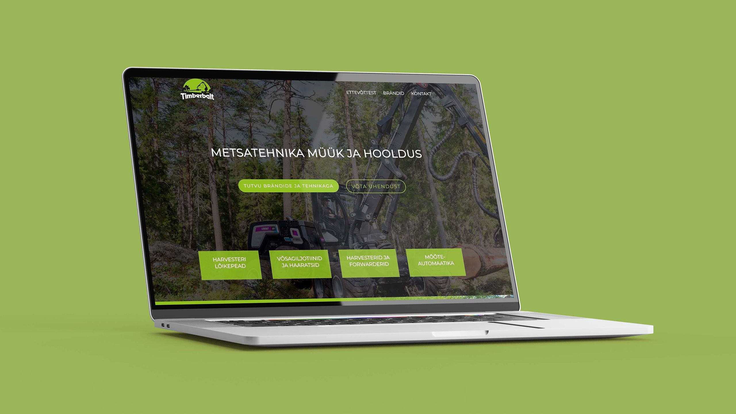Timberbalt website homepage.